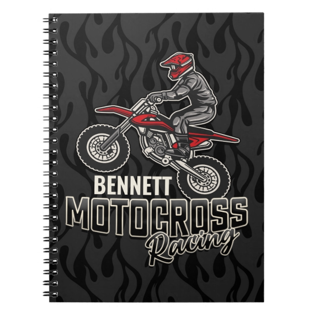 Caderno Espiral Corrida de Motocross da Camada de Camada de Dirt